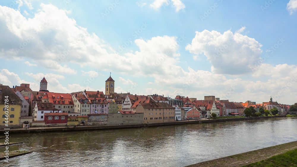 View of the old town of Regensburg