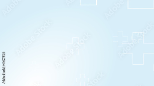 Abstract medical white blue cross pattern background.