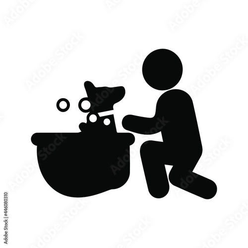 black and white popular vector icon, home pet, dog and cat, dachshund, husky, entrance for
animals, animal steps, paw, pet house, grooming