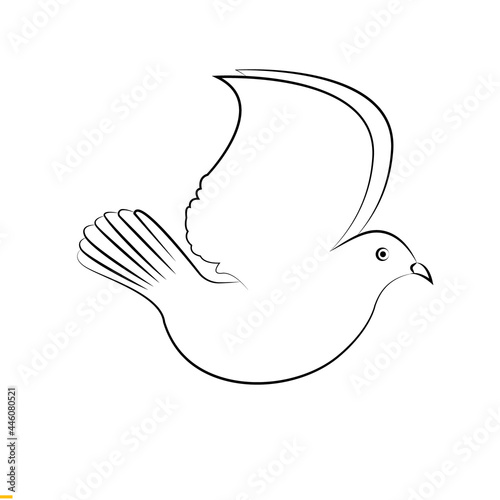 Bird Line Art Vector logo Design for Business and Company
