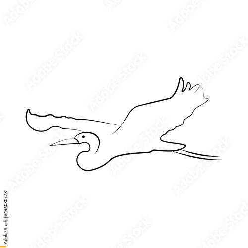 Bird Line Art vector Logo Design for Business and Company