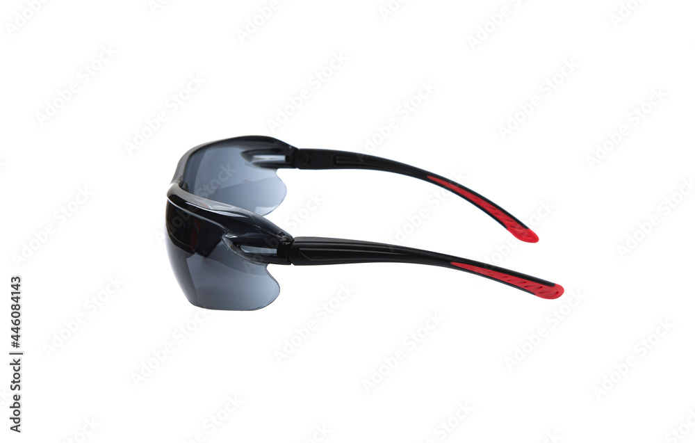 Safety glasses for shooting and work isolated on white back Safety glasses for shooting and work isolated on white back
