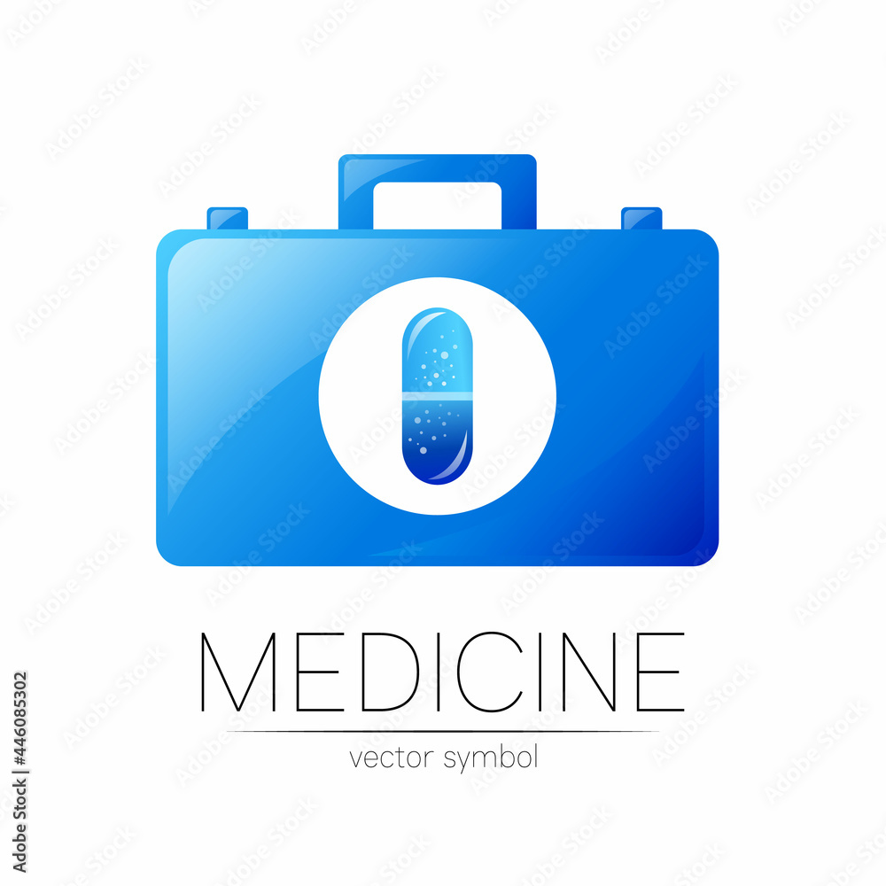 First Aid Logo Vector Medicine Symbol with Help Bag Case and Capsule Pill for Health Care Icon for Hospital First Aid Logo Vector Medicine Symbol with Help Bag Case and Capsule Pill for Health Care Icon for Hospital