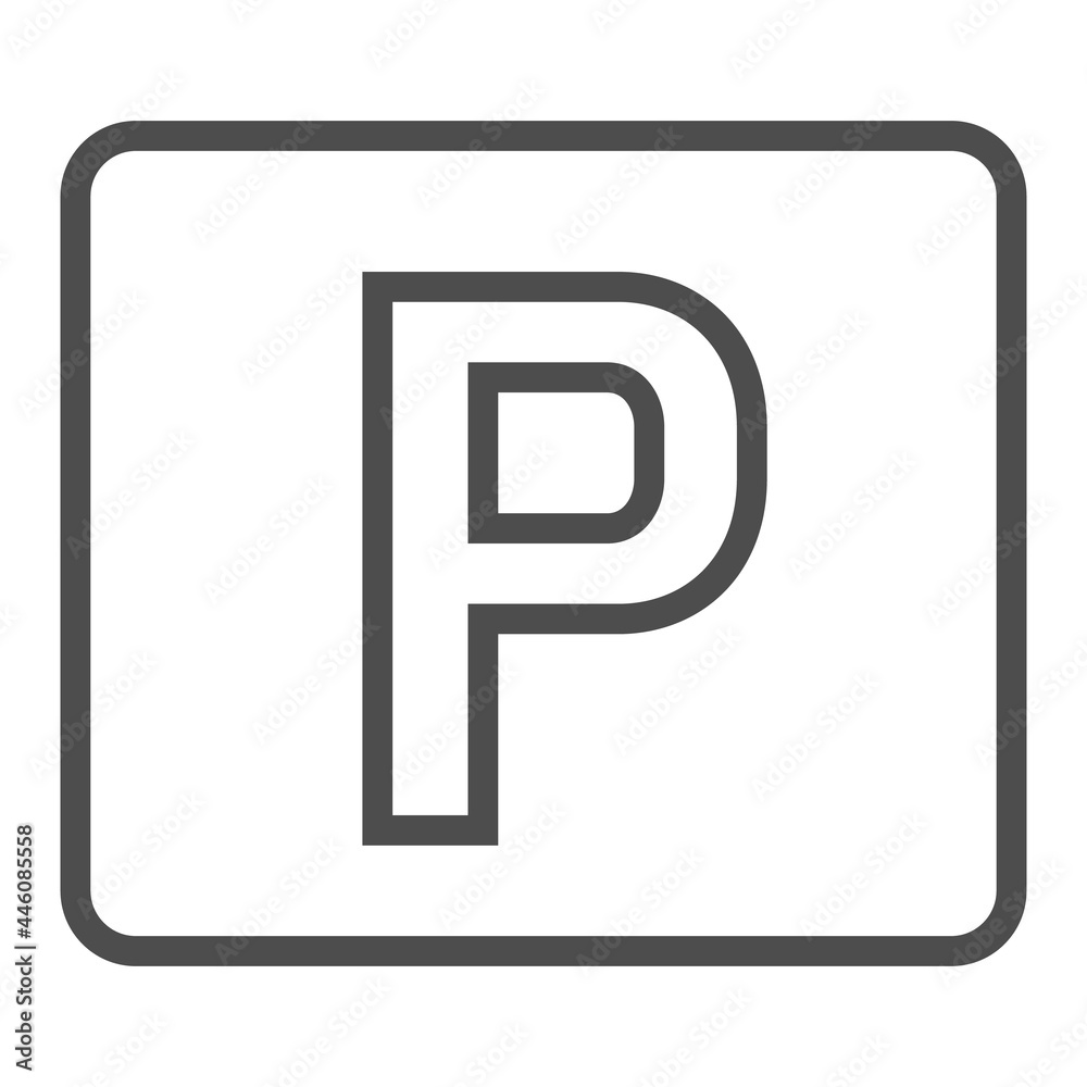 Park space, square line vector icon Park space, square line vector icon
