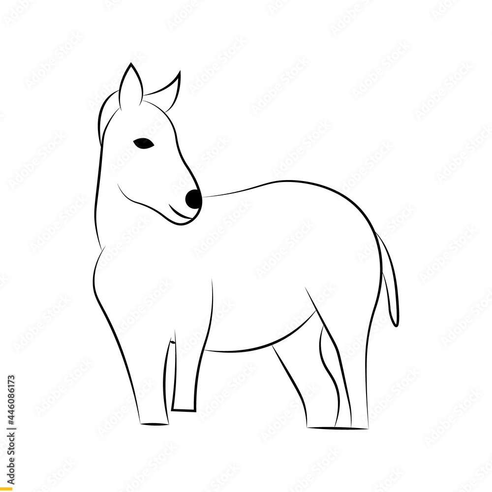 Horse Line Art vector Logo Design for Business and Company