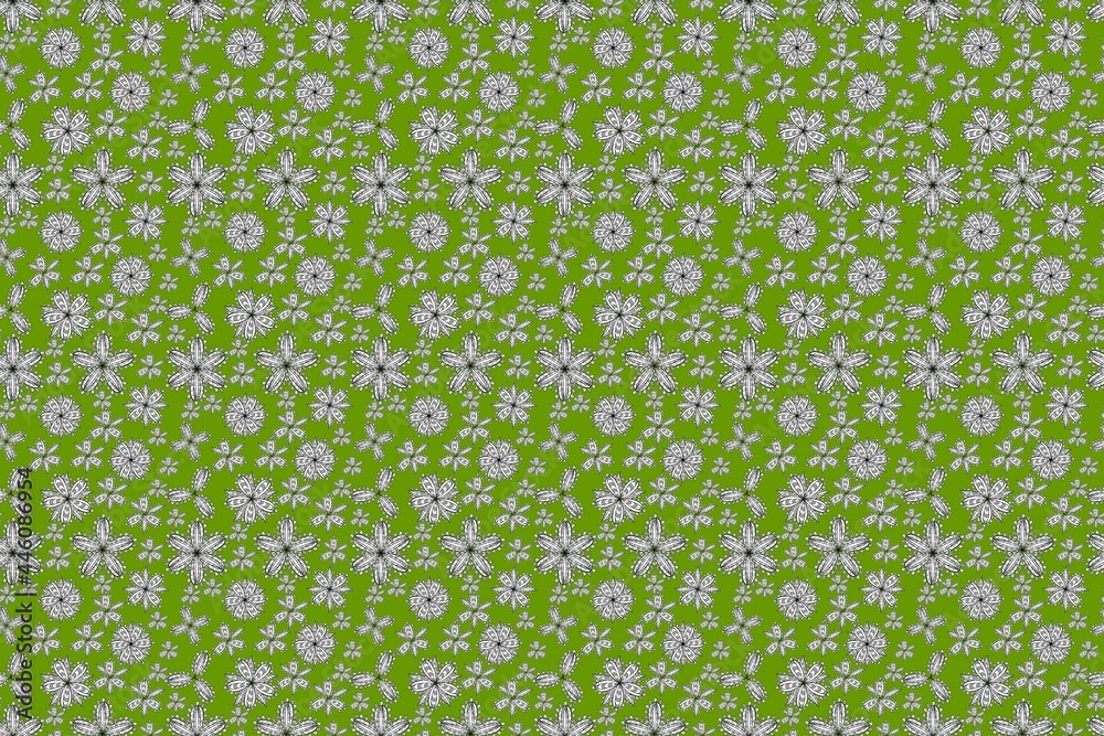 seamless pano raster pattern with white doodles flowers seamless pano raster pattern with white doodles flowers