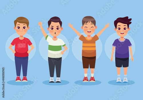 group of four boys