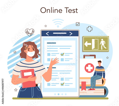 Healthy lifestyle class online service or platform. Idea of life safety