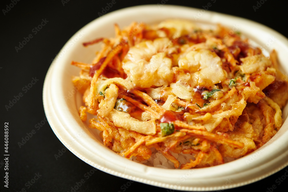 Tempura Rice Bowl with Vegetables