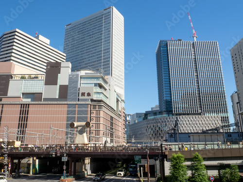 skyscrapers in downtown city