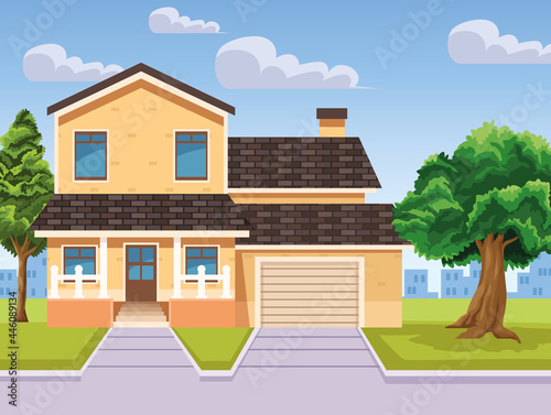 yellow house scene
