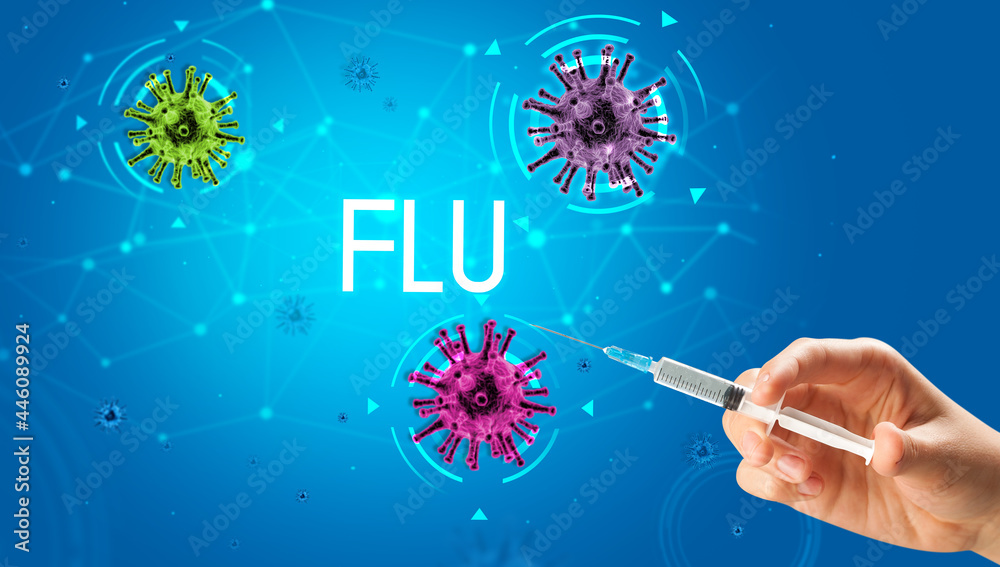Syringe, medical injection in hand, coronavirus vaccine concept Syringe, medical injection in hand, coronavirus vaccine concept