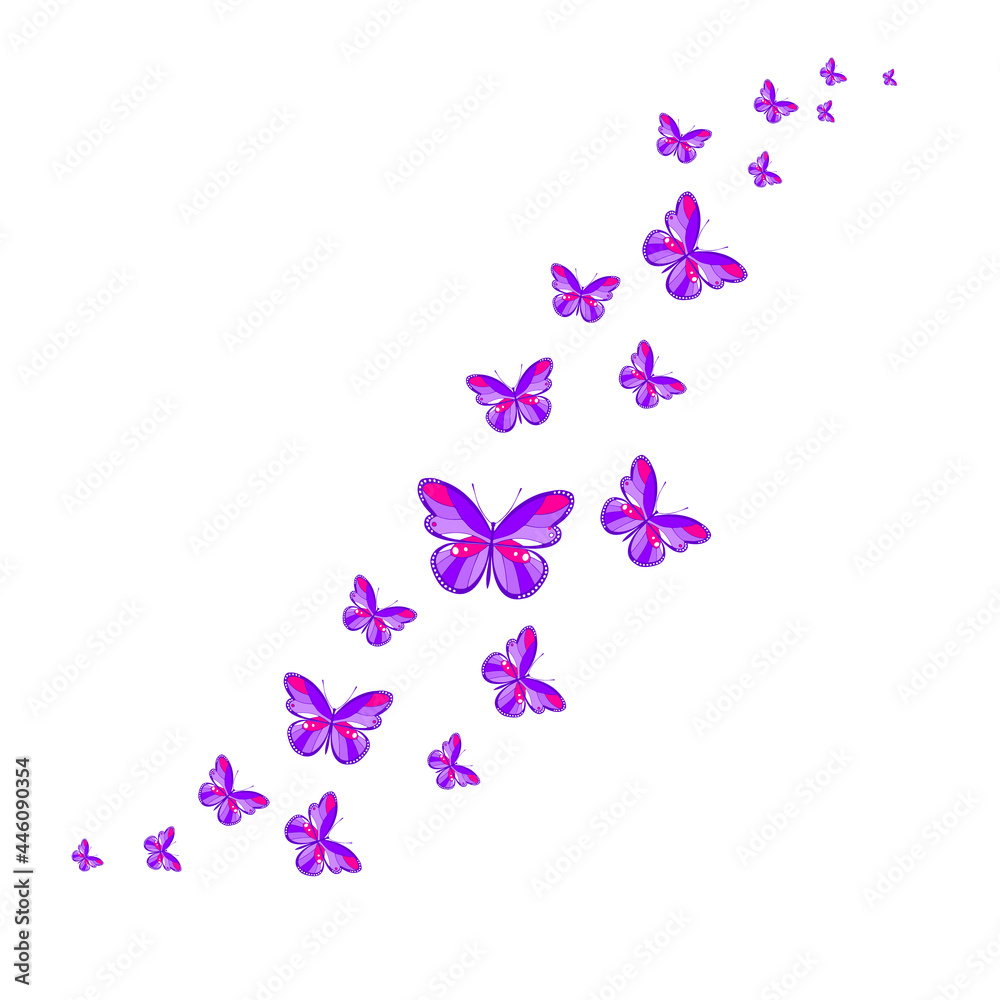 A flock of flying butterflies. Decoration for a postcard, packaging, website page. Vector illustration A flock of flying butterflies. Decoration for a postcard, packaging, website page. Vector illustration