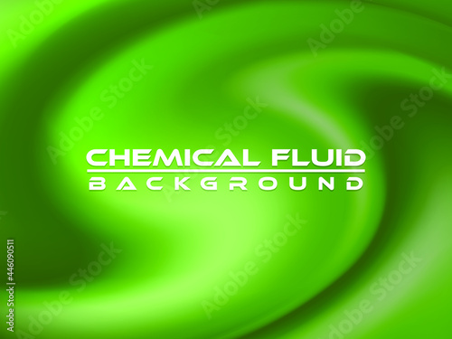 Fluid Chemical Background Vector Illustration Design. Green Liquid Tecture Swirl Backdrop.