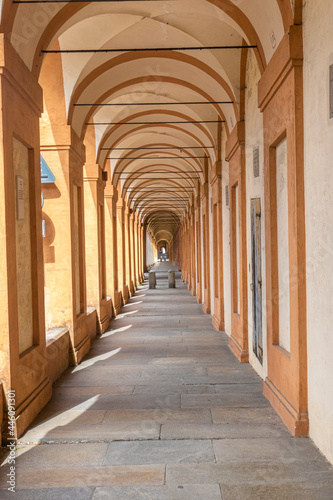 The very long arcades that lead from the center of Bologna to the Sanctuary of the Madonna of San Luca
