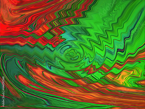 Abstract bright liquid gradient. 3d rendering.