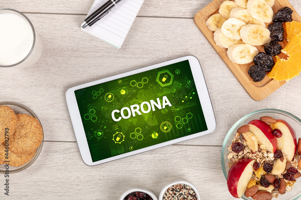 Healthy Tablet Pc compostion, immune system boost concept Healthy Tablet Pc compostion, immune system boost concept