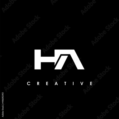 HA Letter Initial Logo Design Template Vector Illustration