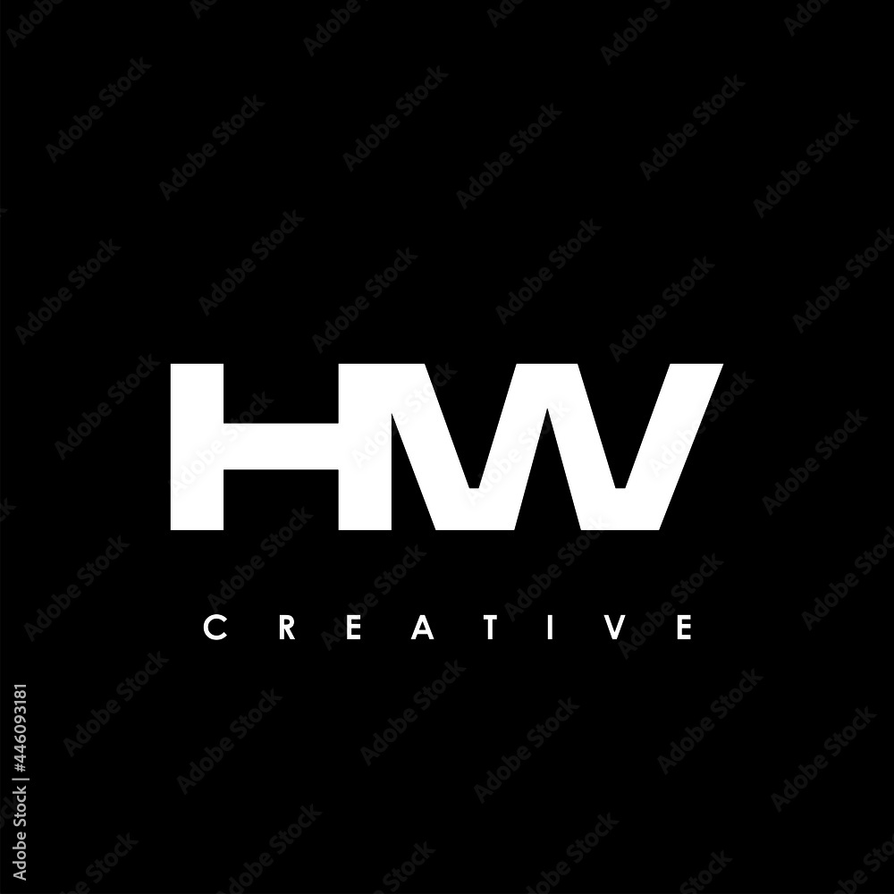 HW Letter Initial Logo Design Template Vector Illustration