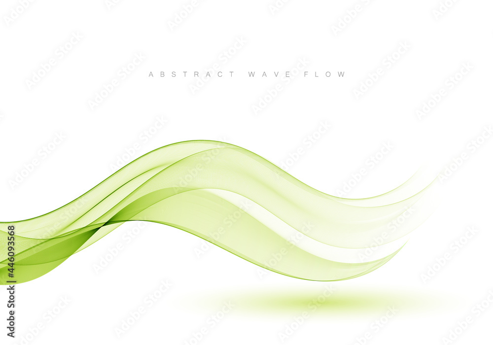 Abstract green wave vector background Green wave flow Abstract green wave vector background Green wave flow