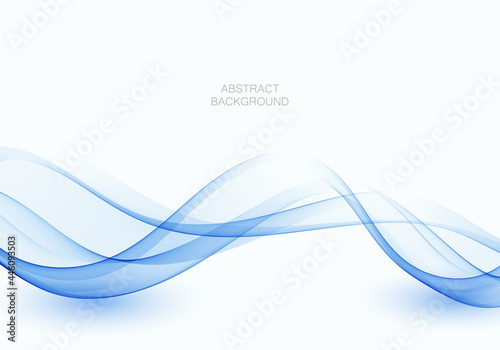 Blue abstract wave Abstract vector background wave © lesikvit