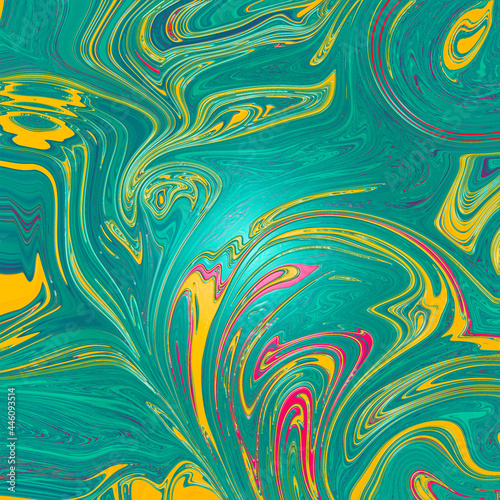 Abstract bright liquid gradient. 3d rendering.