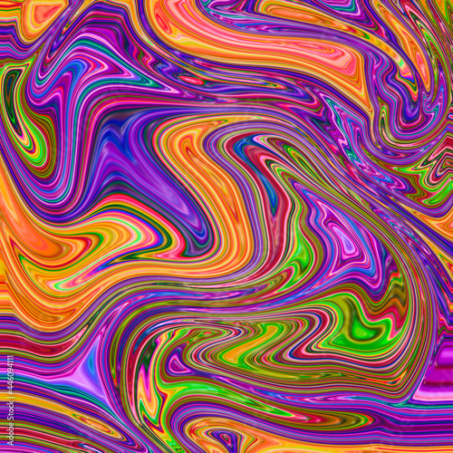 Abstract bright liquid gradient. 3d rendering.