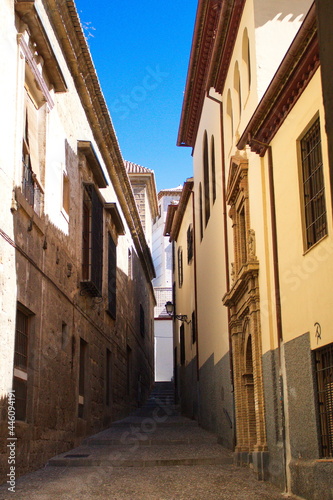 Narrow streets in the Albaic  n neighborhood of Granada