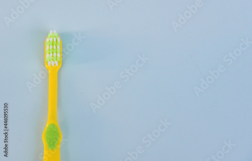 Tooth brush isolated on color background concept of healthy life and dentist