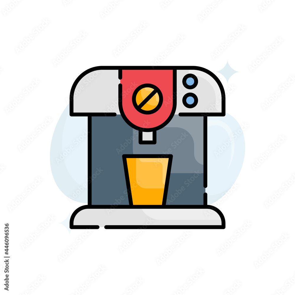 Portable Coffee Maker vector outline filled icon style illustration. EPS 10 file Portable Coffee Maker vector outline filled icon style illustration. EPS 10 file