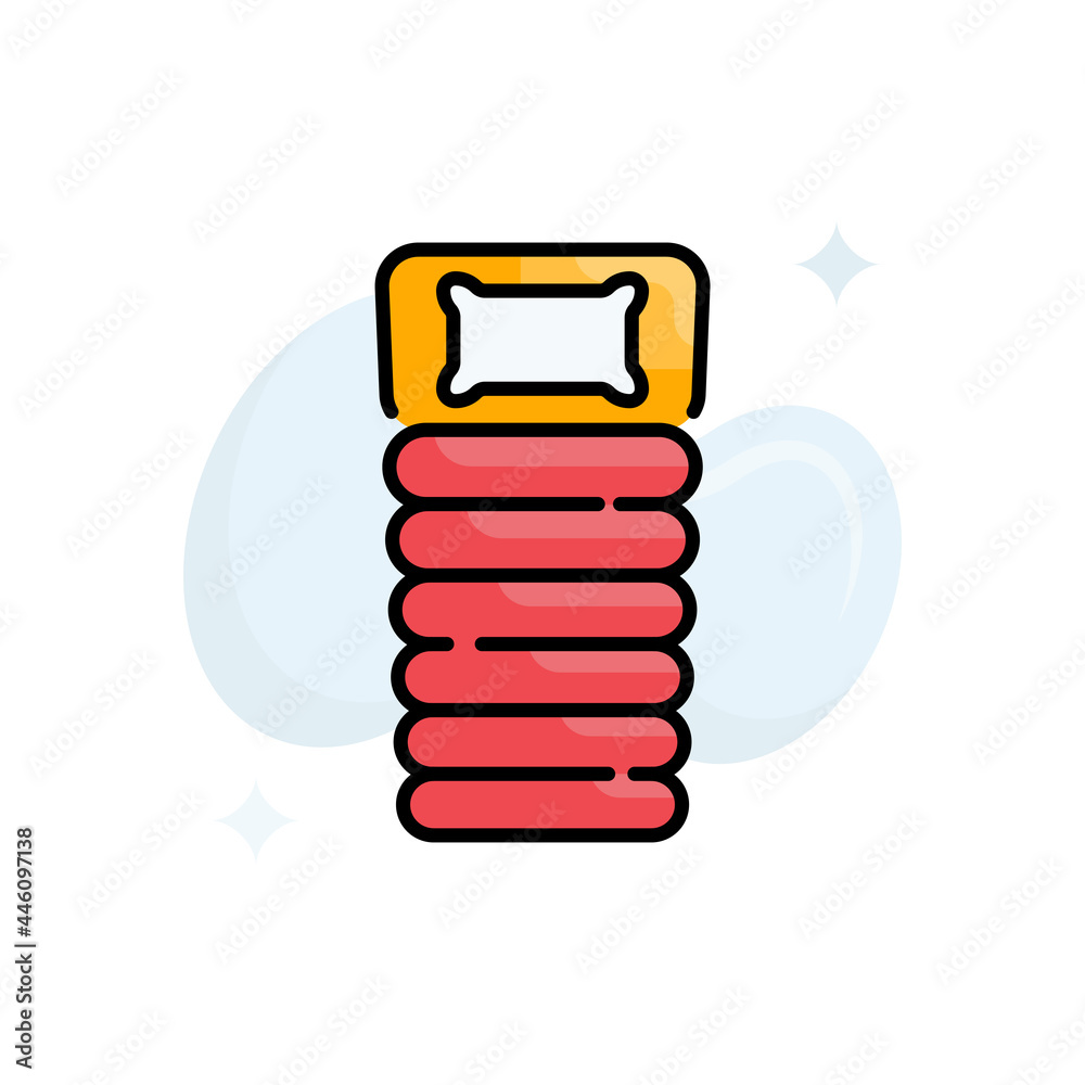 Sleeping Bag vector outline filled icon style illustration. EPS 10 file Sleeping Bag vector outline filled icon style illustration. EPS 10 file