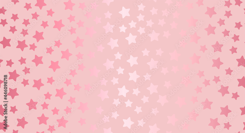 Rose gold stars seamless pattern Vector illustration