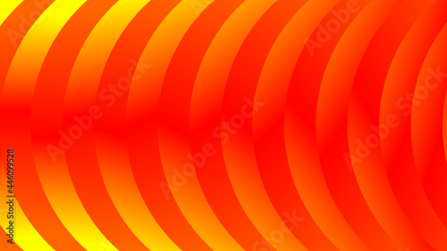 Orange abstract template for card or banner. Blue metal background with waves and reflections. Business background, silver, illustration. Abstract background illustration with metal elements