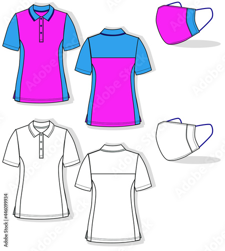 t shirt design illustration vector sportswear mask fashion uniform template