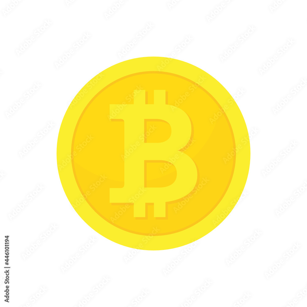 Investment Coin, Bitcoin Icon, Bitcoin Background, Money Symbol, Stock Market, Bitcoin, Virtual Crypto Currency Flat Vector Illustration Background