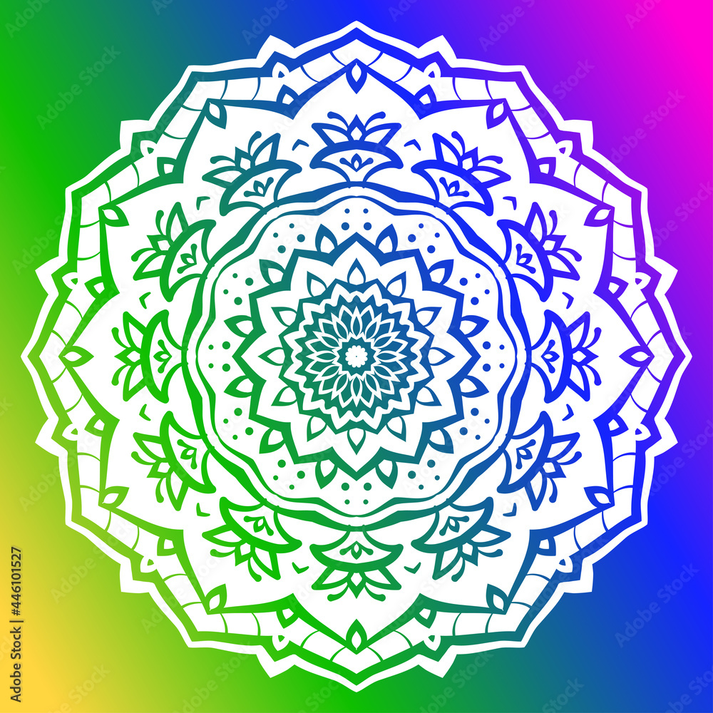 abstract mandala gradient rainbow color style round trippy vector design abstract mandala gradient rainbow color style round trippy vector design