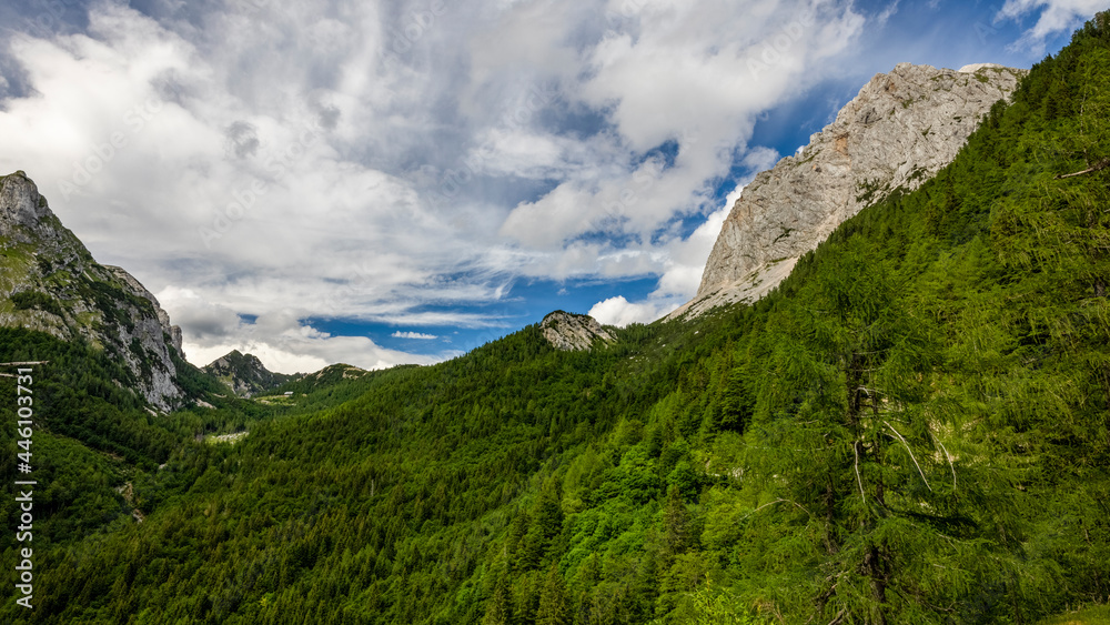Landschaft im Triglav Nationalpark in Slowenien Landschaft im Triglav Nationalpark in Slowenien