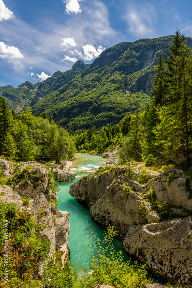 Landschaft im Triglav Nationalpark in Slowenien