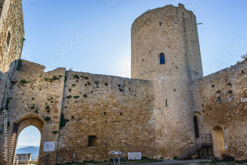Ruins of Norman Castle in Salemi town located in south-western part of Sicily Island photo