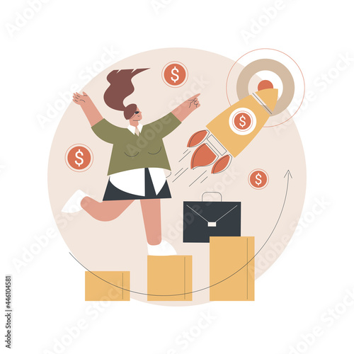 Business opportunity abstract concept vector illustration. Bizopp distribution, independent business for sale, franchising, product lease, initial fee payment, startup launch abstract metaphor.