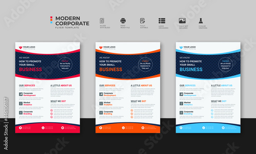 Corporate business digital marketing agency flyer design and brochure cover template