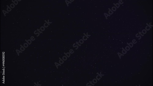 Wallpaper Mural Night time laps. The stars revolve in the sky. Galaxies and nebulae are visible. Artificial earth satellites fly across the sky. Meteors are falling. Torontodigital.ca