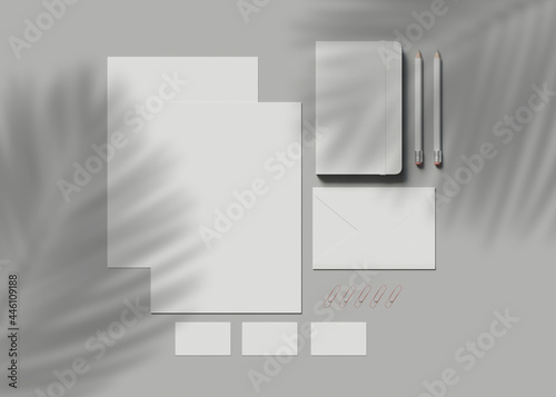 3d Stationary branding. Corporate identity