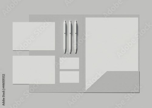 3d Stationary branding. Corporate identity