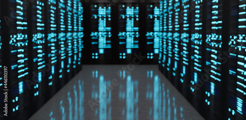 Obraz na plátne defocused background of a server room