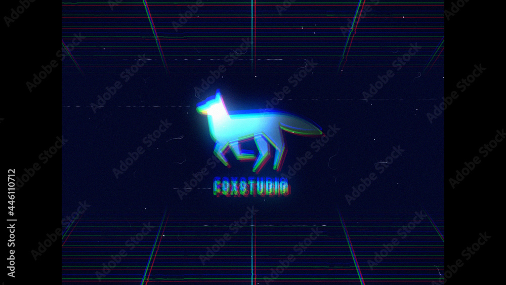 VHS Retro Logo or Text Full Frame Title Stock Template | Adobe Stock