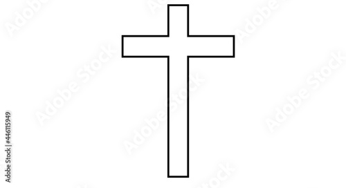 Cross of Jesus. Cross frame On a white background.