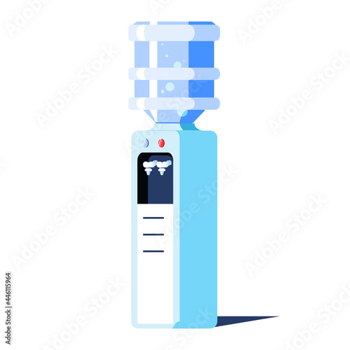 Water cooler vector icon. Office water dispenser isolated. 