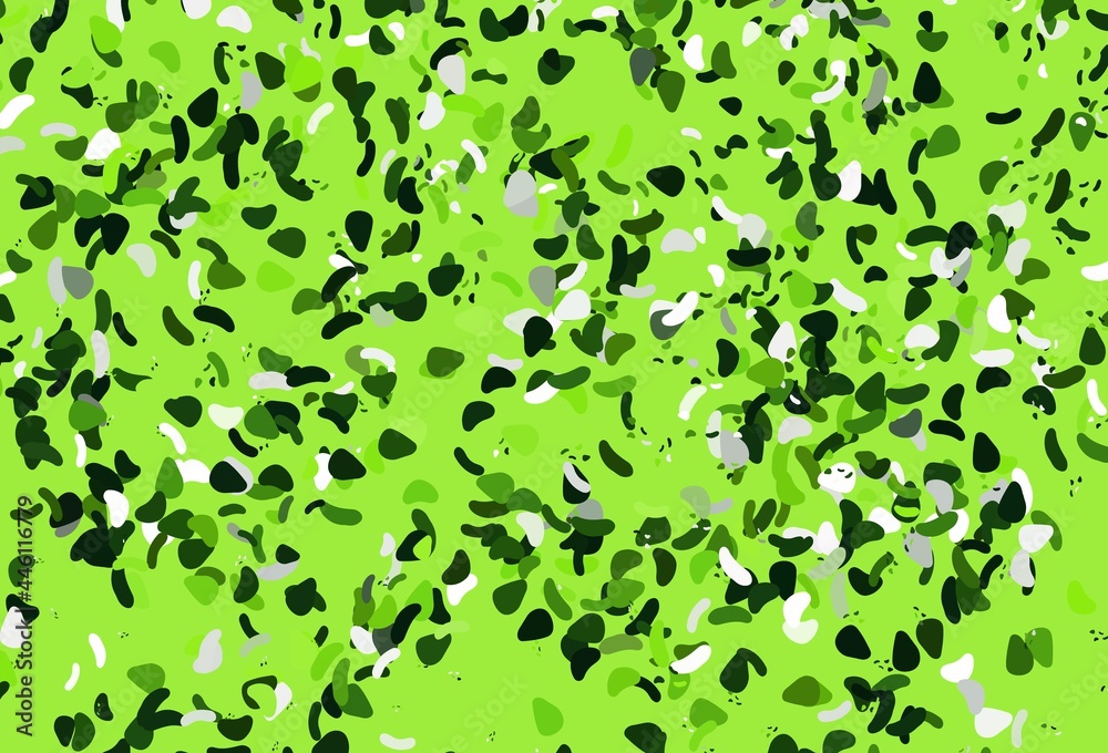 Obraz premium Light green vector template with memphis shapes.