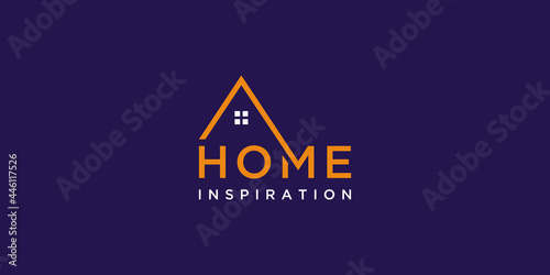 Minimalist home logo for real estate